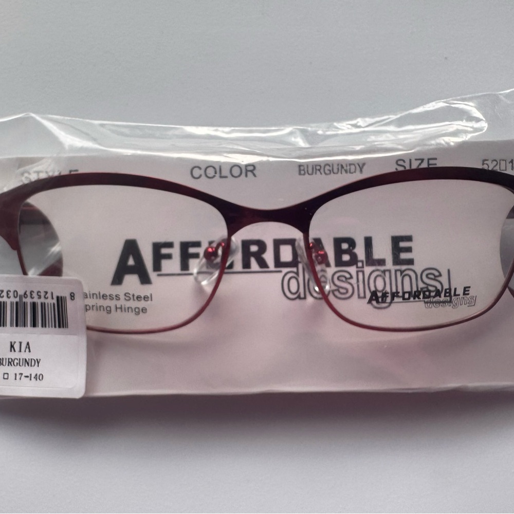 Affordable Kia Burgundy 52/17-140 Eyeglass Frame